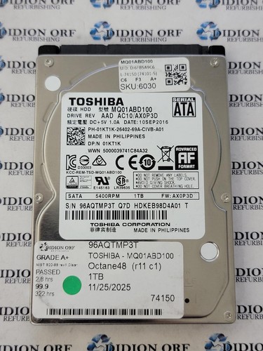 Toshiba 1tb sata hdd 5400 - 2.5",